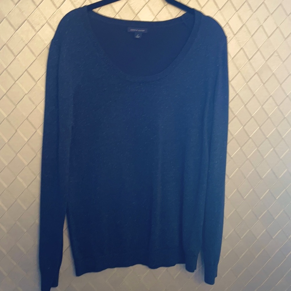 Tommy Hilfiger Womens sparkly sweater navy blue M - Picture 2 of 3